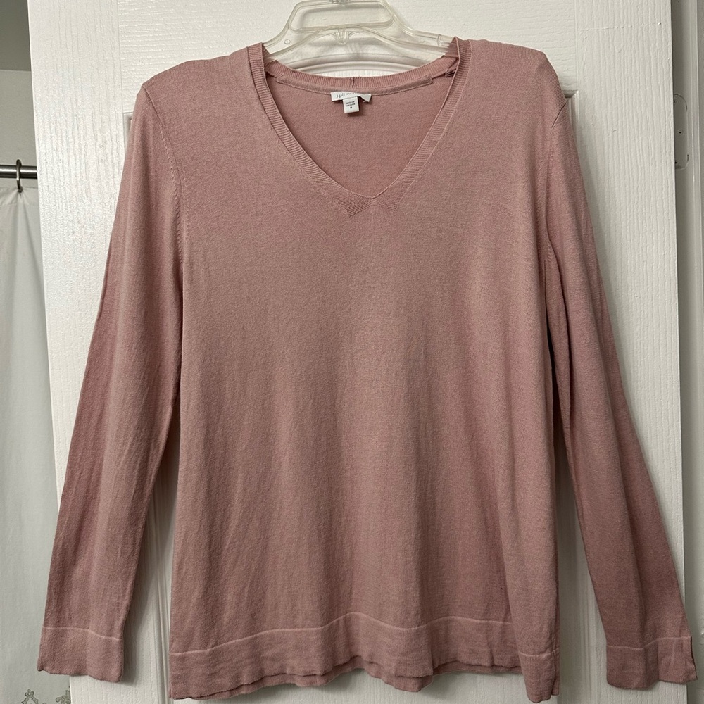 J. Jill Women's Dusty Pink V-Neck Sweater